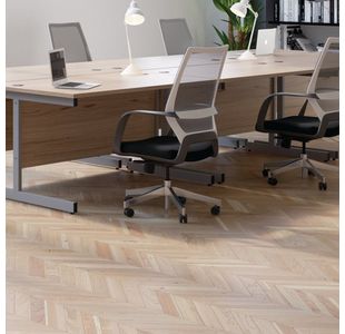 Jemini Single Rect Desk 1400 White