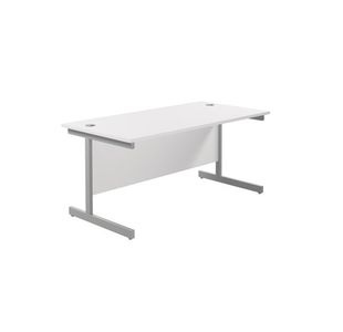 Jemini Single Rect Desk 1600 White