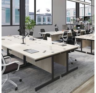 Jemini Single Rect Desk 1600 Maple