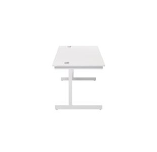 Jemini Single Rect Desk 1600 White