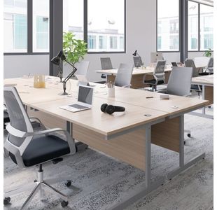 Jemini Rdl Rh Cantilever Desk G/Oak