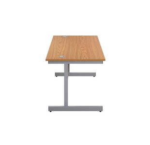 First Rect Desk 1200 Nova Oak/Slv