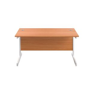 First Rect Desk 1400 Beech/White