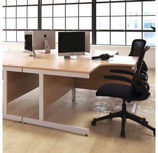 First Rect Desk 1400 Nova Oak/White