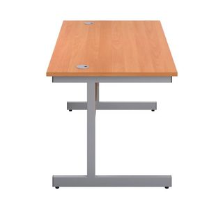 First Rect Desk 1600 Beech/Silver
