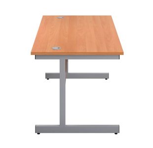 First Rect Desk 1800 Beech/Silver