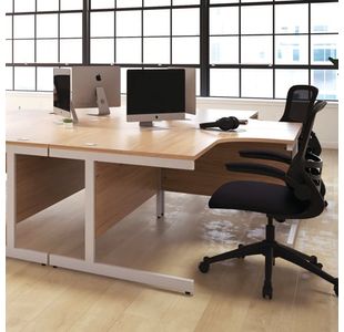 First Rect Desk 1800 Nova Oak/Slv