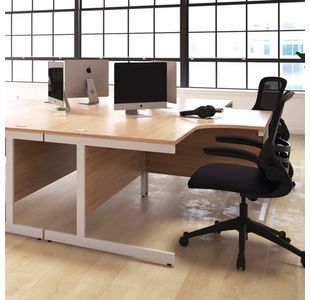 First Rect Desk 1800 White/Silver