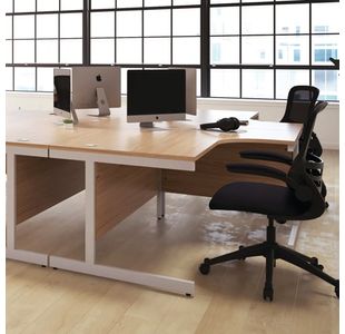 First Rect Desk 1800 Nova Oak/White