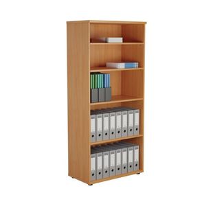 First 4 Shelf Wooden Bookcase Beech