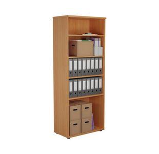 First 4 Shelf Wooden Bookcase Beech