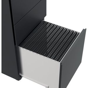 Jemini Slimline Pedestal Steel Black