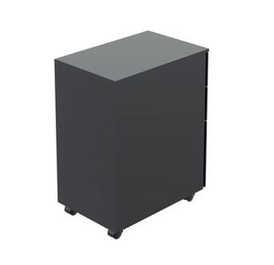 Jemini Slimline Pedestal Steel Black