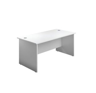 Jemini Rect Panel End Desk White