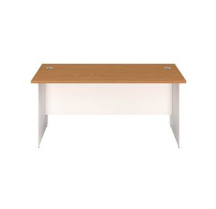 Jemini Rect Panel End Desk N/Oak/Wht