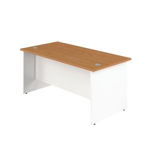 Jemini Rect Panel End Desk N/Oak/Wht