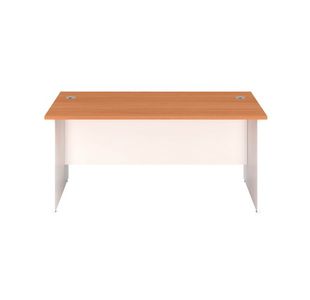 Jemini Rect Panel End Desk Beech/Wht