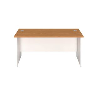 Jemini Rect Panel End Desk N/Oak/Wht