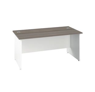 Jemini Rect Panel End Desk G/Oak/Wht