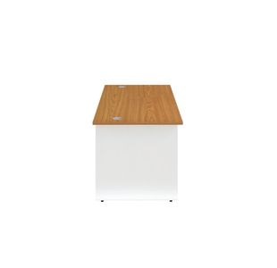 Jemini Rect Panel End Desk N/Oak/Wht