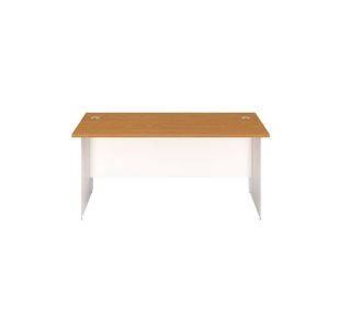 Jemini Rect Panel End Desk N/Oak/Wht