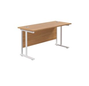 Jemini Rect Cant Desk 1200 N/Oak/Wht