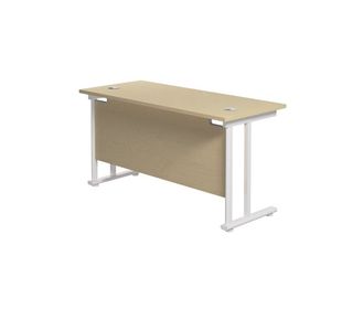 Jemini Rect Cant Desk 1200 Mple/Wht