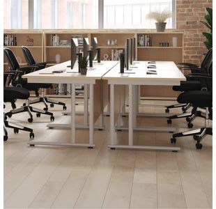 Jemini Rect Cant Desk 1400X600 Wht