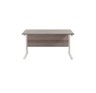 Jemini Rect Cant Desk 1200 G/Oak/Wht