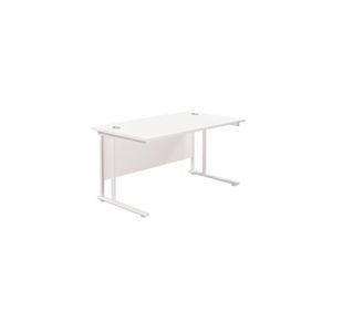 Jemini Rect Cant Desk 1200 Wht/Wht