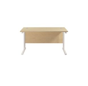 Jemini Rect Cant Desk 1200 Mple/Wht