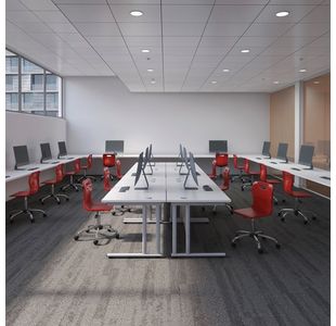 Jemini Rdl Lh Cant Desk 1600Mm White