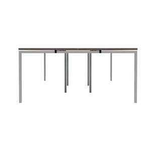 Jemini 6 Person Bench Desk G/Oak/Wht