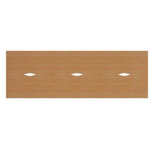 Jemini 6 Person Bench Desk Beech/Wht