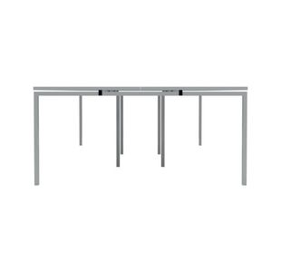 Jemini 6 Person Bench Desk White/Wht