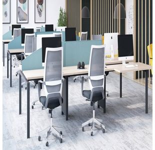 Jemini 2P Ext Bench Desk Grey Oak