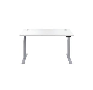 Jemini Sit/Stand Desk With Cable Wht