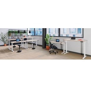 Jemini Sit/Stand Dsk 1400X800 White