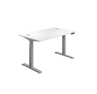 Jemini Sit/Stand Desk With Cable Wht