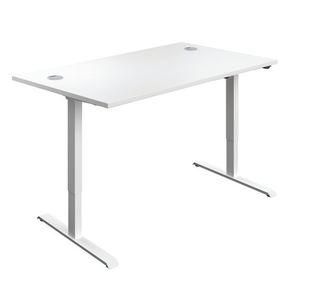 Jemini Sit/Stand Desk 1200X800Mm Wht