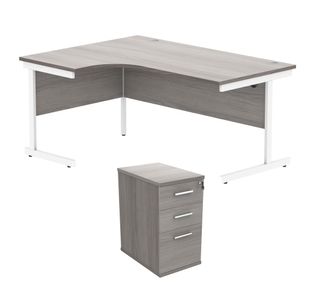 Astin Radial Lh Desk +Ped 1612 Agoak