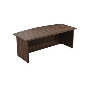 Avior Bow Front Exec Desk Dk/Walnut