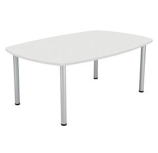 Jemini Boardroom Table Pole Leg Wht