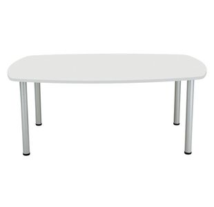 Jemini Boardroom Table Pole Leg Wht