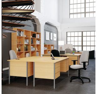 Serrion Dbl Ped 4Leg Desk Ellmau Bch