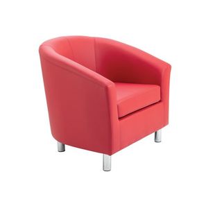 Jemini Tub Polyurethane Armchair Red