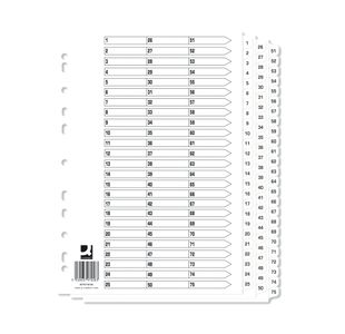 Q-Connect A4 1-75 Mylar Index Pk10