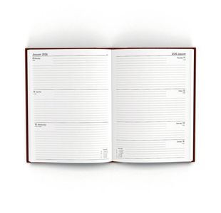 Desk Diary Wtv A4 Burgundy 2026