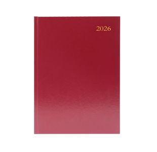Desk Diary Wtv A5 Burgndy 2026