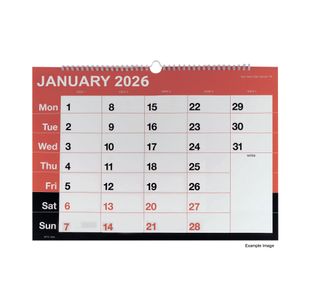 Wirebound Mtv Calendar A3 2026